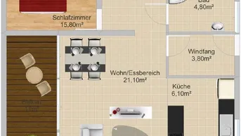 Expose Wohnen am Berg moderne 2 Zimmer Wohnung!