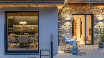 Expose "Wiesenlodge": einzigartige Gartenwohnung mit privatem Pool