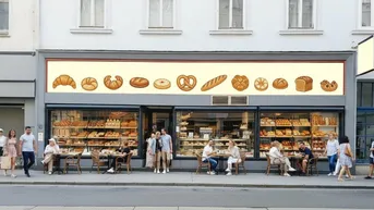 Expose ++NEU++ Branchenfrei! TOP-Lage für Ihre Bäckerei/Patisserie (80-130m²) Perfekt gelegen an der Taborstraße, wenige Schritte von der U-Bahn entfernt!
