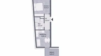Expose Neubauprojekt in Graz, Jakomini - Moderne Anlegerwohnung (32m²) mit Balkon! Provisionsfrei