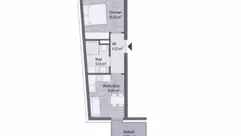 Expose Neubauprojekt in Graz, Jakomini - Moderne Anlegerwohnung (32m²) mit Balkon! Provisionsfrei