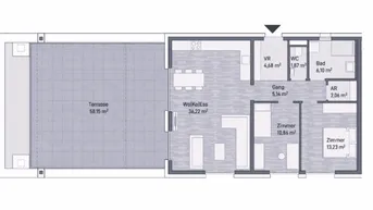 Expose Graz, Jakomini! Neubauprojekt: Exklusive Eigentumswohnung (80m²) mit Terrasse! Provisionsfrei