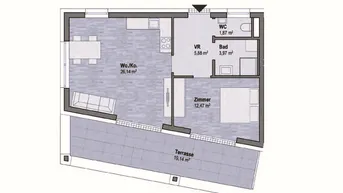 Expose Wohnen in Graz Geidorf - Exklusive Eigentumswohnung (50m²) mit Terrasse in bester Lage! Provisionsfrei