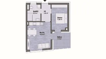 Expose Graz Geidorf Neubauprojekt: Exklusive Anlegerwohnung (41m²) mit Balkon in bester Lage! Provisionsfrei