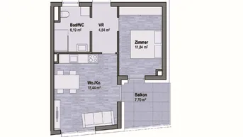 Expose Graz Geidorf Neubauprojekt: Exklusive Anlegerwohnung (41m²) mit Balkon in bester Lage! Provisionsfrei