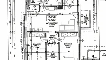 Expose Geförderte 3-Zimmer Wohnung | ca. 76 m² | Dachgeschoss | Balkon