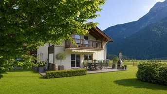 Charmantes Haus mit großem Garten, Terrasse und Bergblick in sonniger Lage.