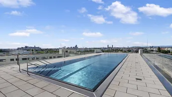 Expose Koffer packen und einziehen! Moderne Dreizimmerwohnung mit Balkon, Dachpool &amp; Fitnessbereich und Sauna