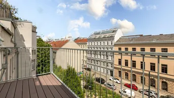 Expose Nähe Mariahilfer Straße - DG Wohnung mit Balkon inklusive Küchenzeile - befristet vermietet - ohne direktem vis-a-vis und traumhaftem Parkblick