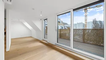 Expose DG-Maisonette im Erstbezug *** 20m² Dachterrasse *** Nähe U1 Kagraner Platz