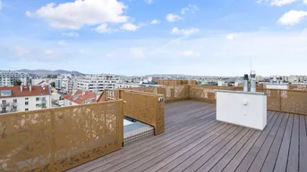 Expose Erstbezug mit Traumaussicht *** ca 60m² Dachterrasse *** Nähe U1 Kagraner Platz