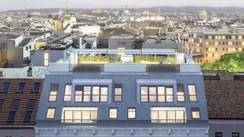 Expose Neue Innenhof Dachterrassenwohnung | 30m² Freiflächen | 2 Minuten zur Mariahilferstr. | 2 Minuten zur U6 und U3