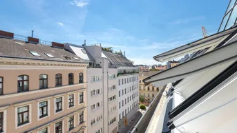 Expose 3 ZIMMER NEUBAUWOHNUNG IM 1. DACHGESCHOSS MIT BALKON II CA. 41 m² WOHNKÜCHE II ERSTBEZUG II NÄHE SIEBENBRUNNENPLATZ II