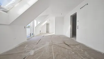 Expose Erstbezug nach Errichtung! 3-Zimmer Dachgeschosswohnung mit Balkon in ruhigen Innenhof! PKW-Abstellplatz!