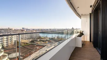 Expose DANUBE FLATS II SEITLICHER BLICK RICHTUNG DONAU und INNERE STADT II ca. 13m² BALKON II 7. STOCK II ERSTBEZUG II GARAGENPLATZ II IDEAL ALS INVESTMENT