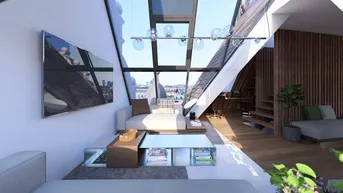 Expose Einmalige Dachgeschosswohnung am Naschmarkt – Mit Vision veredelbar zum 215 m² PENTHOUSE-Juwel mit einmaligen 360°-Blick über Wien