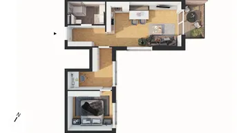 Expose Hochwertige 2.5-Zimmer Neubau-Wohnung mit Balkon (W06)
