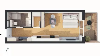 Expose Hochwertige 1-Zimmer Neubau-Wohnung mit Balkon (W14)
