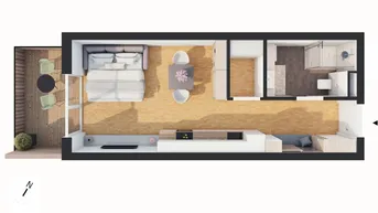 Expose Hochwertige 1-Zimmer Neubau-Wohnung mit Balkon (W11)