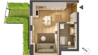Expose Hochwertige 1-Zimmer Neubau-Gartenwohnung HW08