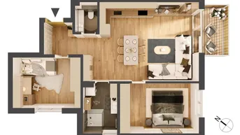 Expose Hochwertige 3-Zimmer Neubauwohnung mit Balkon HW09