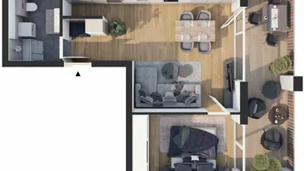 Expose Hochwertige 2-Zimmer Neubau-Wohnung mit Balkon EW08