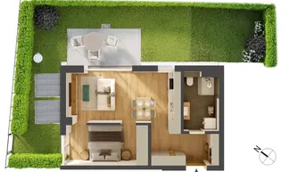 Expose Hochwertige 1,5-Zimmer Neubau-Gartenwohnung HW07