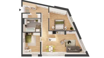 Expose 3-Zimmer Hochparterre Neubau-Wohnung (W03)
