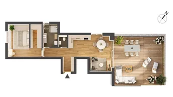 Expose Hochwertige 2-Zimmer Dachgeschoss Wohnung IW13