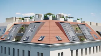 Expose Baustart erfolgt! "Margarete"-Topdachgeschossausbau im Herzen des 5. Bezirks, ab 2028 direkt neben der U 2 - nur noch 5 Wohnungen frei