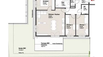 Expose Maurachfeld W1 - 4 Zimmer Wohnung mit Terrasse und großem Garten