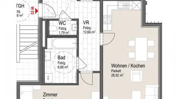 Expose Pauernfeindstraße W3: Hohe Wohnbauförderung möglich! 3-Zimmer Neubauwohnung mit Balkon - Erstbezug