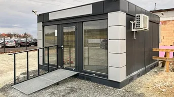 Expose mobiler Bürocontainer