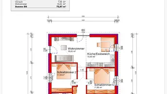 Expose Bungalow, 72 m² Wohnfläche, kleiner Garten, gute Lage, Stellplatz, in 2542 Kottingbrunn!, provisionsfrei vor Baubeginn