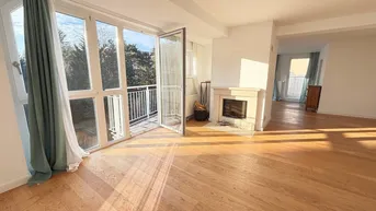 Expose SONNENDURCHFLUTETE PENTHOUSE MAISONETTE WOHNUNG mit 2 Terrassen + Kamin + Garage in 1180 Wien