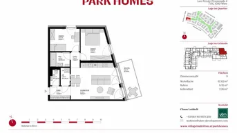 Expose „Village im Dritten – PARK HOMES“ Provisionsfreie 3-Zimmer Balkonwohnung in Richtung Osten (Erstbezug!) Top 31