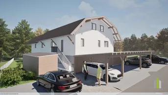 Expose Bauvorhaben: Hochwertige Reihenhäuser mit Carport in bester Lage!