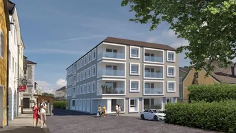 Expose Neubauprojekt direkt am Stadtplatz in Mauthausen - Moderne 2-Zimmer-Genossenschaftswohnung mit Loggia
