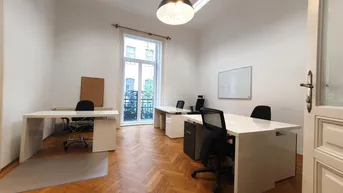 Expose Flexibel anmietbares, möbliertes 2-Zimmer-Altbau-Büro beim WIFI
