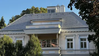 Expose UNBEFRISTET: Dachterrasse und Balkon - helle, großzügige 5 Zimmer Wohnung mit Freiflächen und Lift in revitalisierter Altbauvilla - barrierefrei