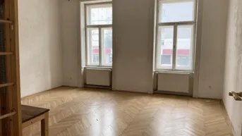 Expose Kleine Singlewohnung in charmantem Altbau, 1 Zimmer, Küchenzeile und Dusche im Vorraum, Gang-WC, Nähe Linien 2 + 31 + 33 und U6-Dresdnerstraße!