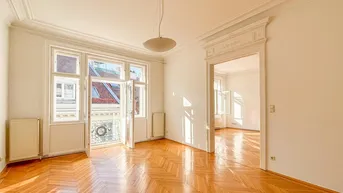 Expose Nähe Stephansplatz: 3 Zimmer Altbaumiete mit französischem Balkon
