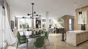 Expose Traumhaftes 5-Zimmer Penthouse mit 2 Terrassen, großem Dachgarten und toller Aussicht - TWIN ESTATES