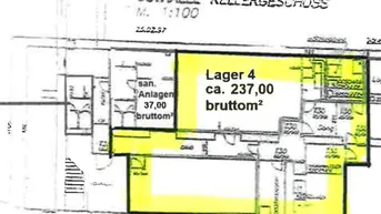 Expose Lagerfläche 237 m² | Kellergeschoss