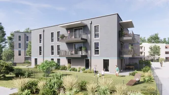 Expose Wiener Neustadt - ERSTBEZUG "ein viertel grün" - moderne 2 Zimmerwohnung mit Balkon im 3. Obergeschoss und Tiefgaragenstellplatz - provisionsfrei