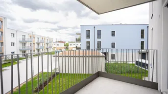Expose ERSTBEZUG "ein viertel grün" - traumhafte 2 Zimmerwohnung mit Balkon und Tiefgaragenstellplatz in Wr. Neustadt - provisionsfrei