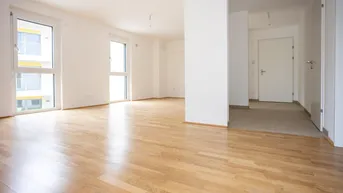 Expose ERSTBEZUG "ein viertel grün" - traumhafte 2 Zimmerwohnung mit Balkon und Tiefgaragenstellplatz in Wr. Neustadt - provisionsfrei