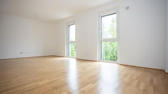 Expose ERSTBEZUG "ein viertel grün" - traumhafte 2 Zimmerwohnung mit Balkon und Tiefgaragenstellplatz in Wr. Neustadt - provisionsfrei