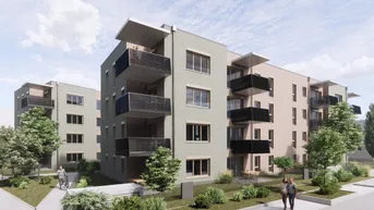 Expose ERSTBEZUG "ein viertel grün" in Wr. Neustadt - idyllische 2 Zimmerwohnung mit Balkon - inkl. Tiefgaragenstellplatz in bester Lage - provisionsfrei