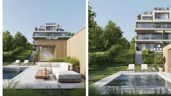 Expose Garden Apartment: Stilvolles Apartment mit Poolhaus und weitläufigem Garten